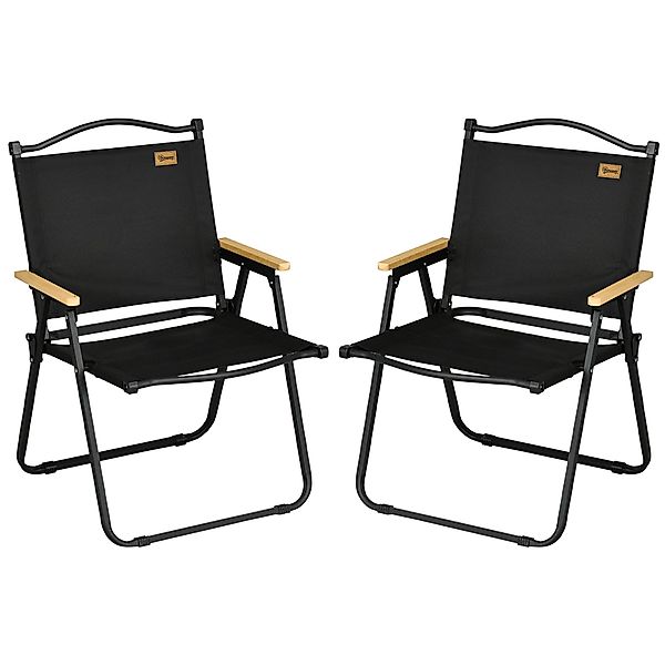 Outsunny Campingstuhl 2er Set faltbarer Gartenstuhl günstig online kaufen