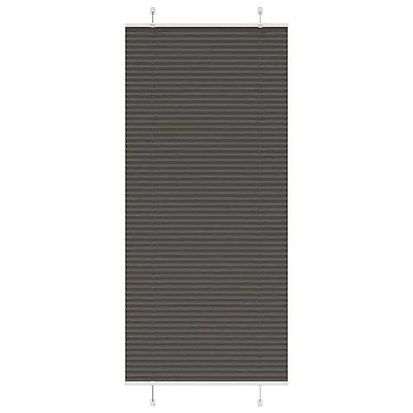 vidaXL Plissee Schwarz 90x200 cm Stoffbreite 89,4 cm Polyester 4015158 günstig online kaufen
