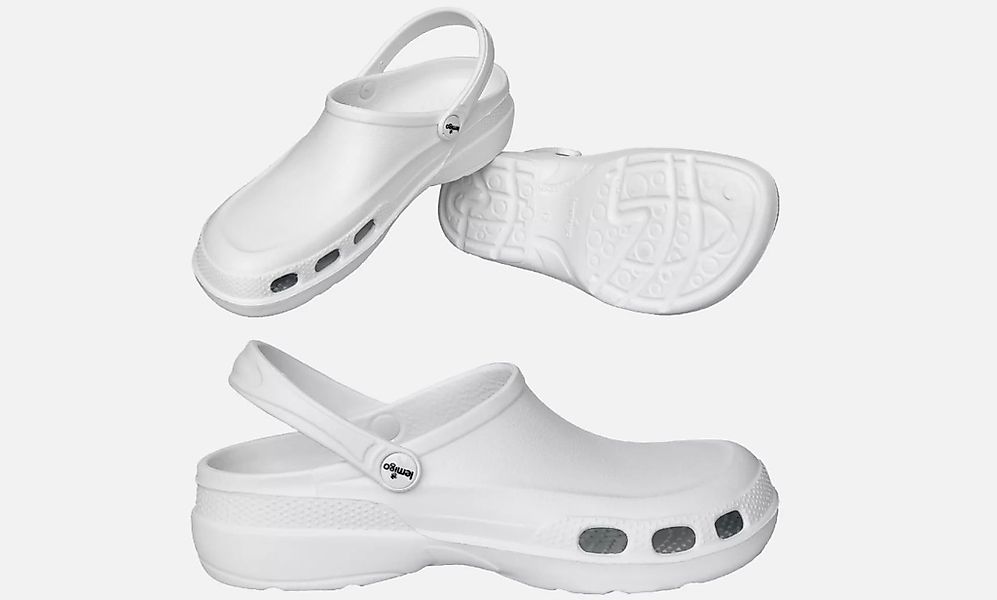 Lemigo Arbeitsschuhe Slipper WEIß KOCHSCHUHE KÜCHENSCHUHE günstig online kaufen
