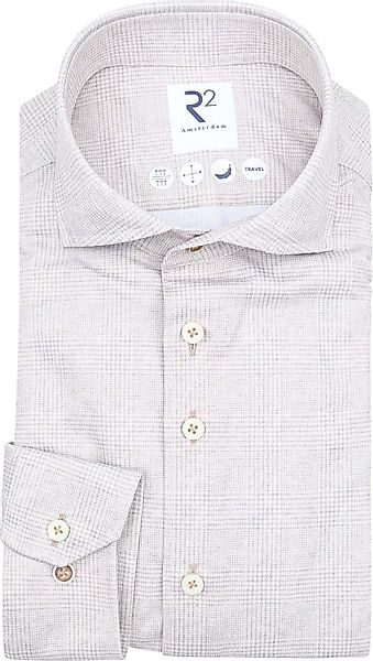 R2 Hemd Glenchek Travel Beige - Größe 39 günstig online kaufen