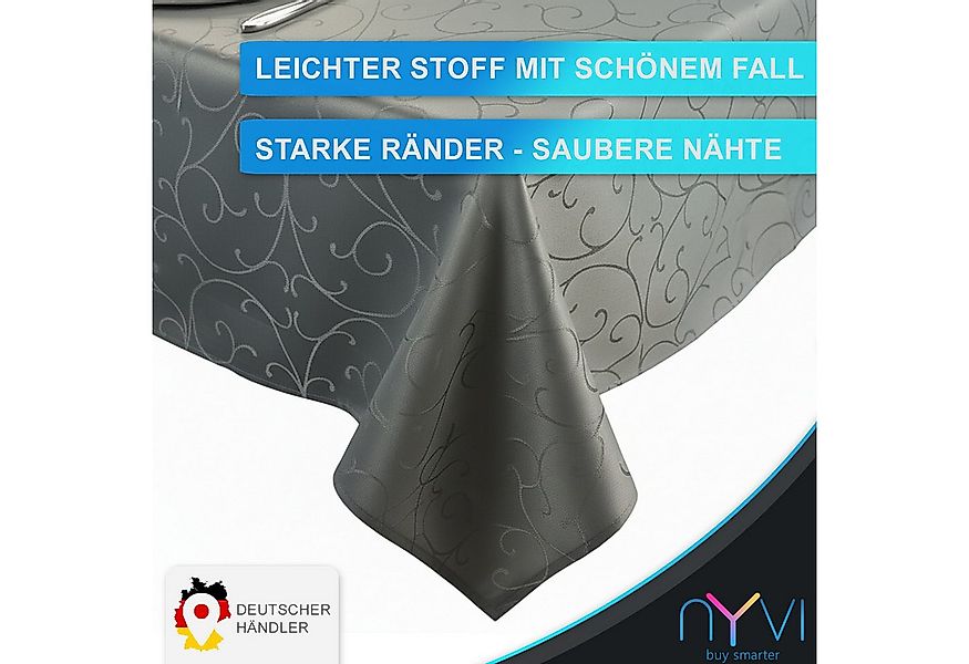 NYVI Tischdecke Tischdecke 150x250 cm elegante Tafeldecke mit edlen Ornamen günstig online kaufen