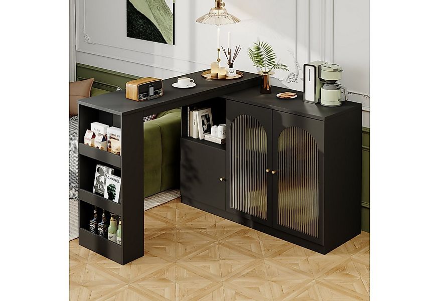 IDEASY Bartisch Hauptkörper 120 x 40 x 97 cm, Um 360° drehbarer Ess- und Ba günstig online kaufen