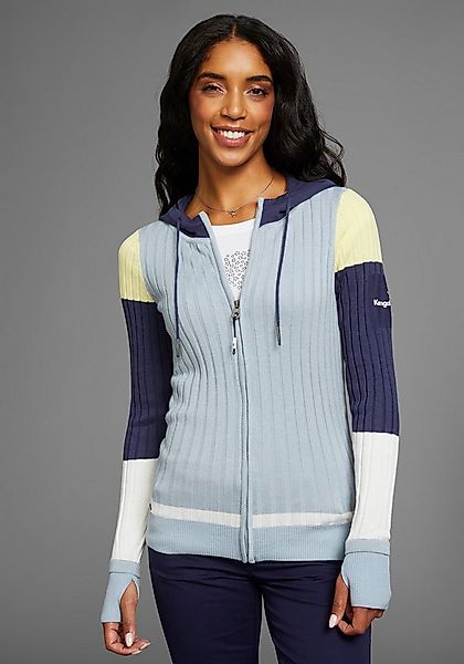 KangaROOS Kapuzenstrickjacke mit Colorblock, große Größen günstig online kaufen