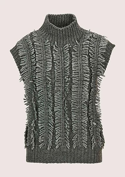 MADELEINE Pullunder "Pullunder Moderner Fransenstrick mit Stehkragen" fancy günstig online kaufen