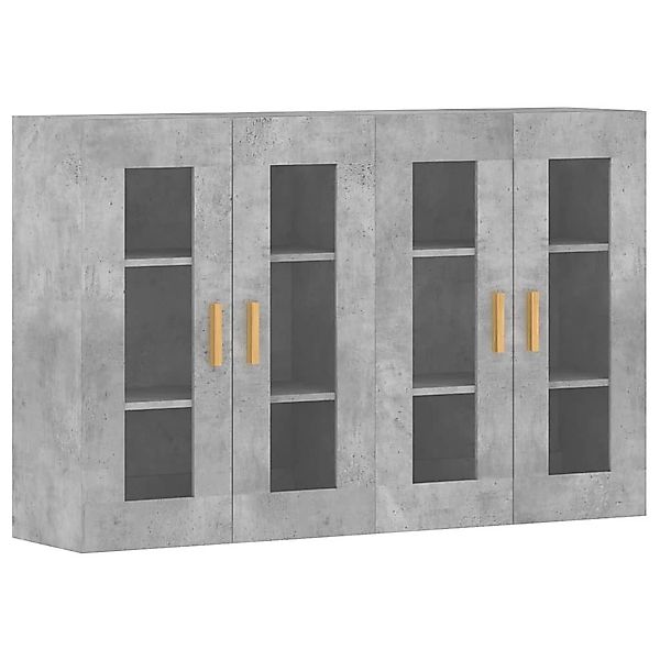 vidaXL Sideboard Wandschränke 2 Stk. Betongrau günstig online kaufen