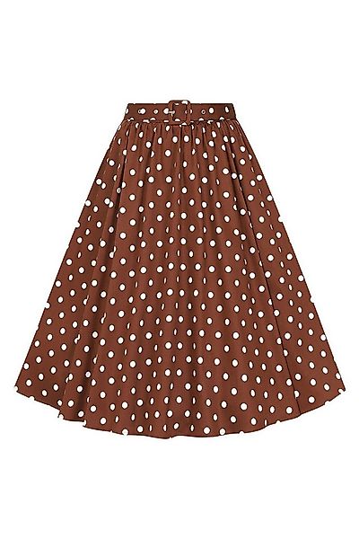 Hearts & Roses London A-Linien-Rock Paula 50er Polka Dot Braun Rockabilly R günstig online kaufen