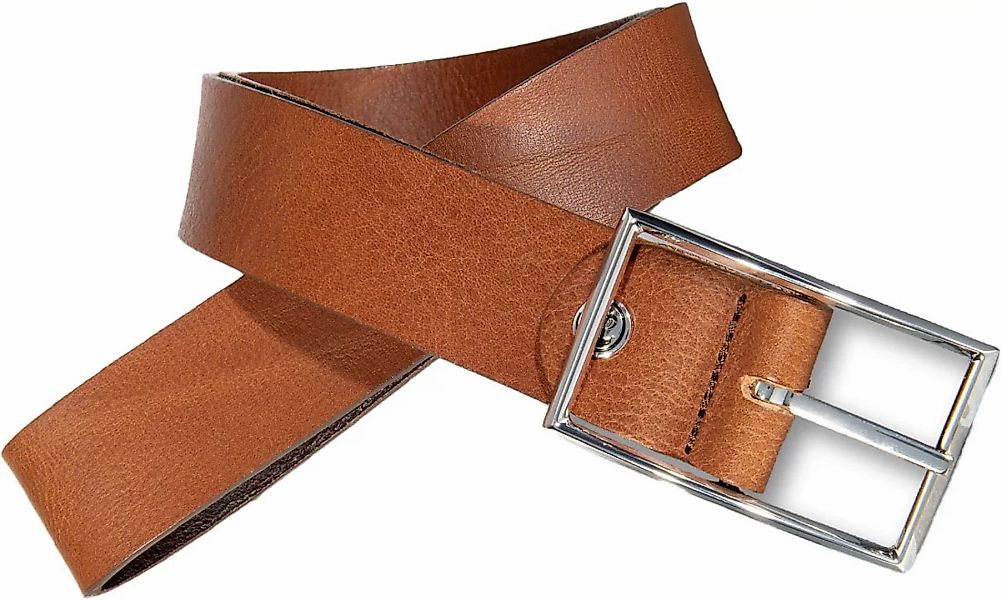 Silbergift Ledergürtel mit silberfarbener Schließe günstig online kaufen