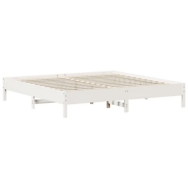 vidaXL Massivholzbett ohne Matratze Weiß 200x200 cm Kiefernholz 842683 günstig online kaufen