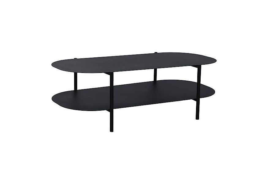 en.casa Couchtisch, »Enebakk« 112x62x40,5 cm ovale Form Schwarz günstig online kaufen