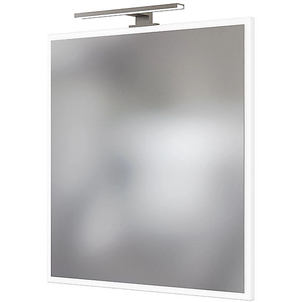 Held Möbel Spiegel mit Beleuchtung Monza 60 cm matt Weiß günstig online kaufen