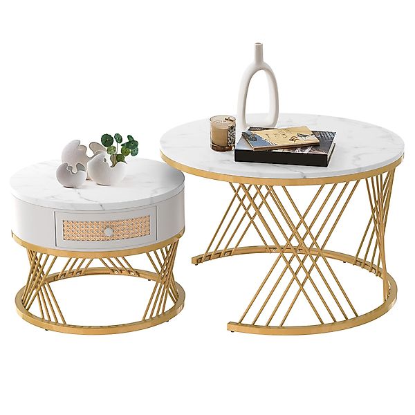OKWISH Couchtisch (2 in 1 Runder günstig online kaufen