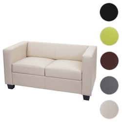 MCW 2er Sofa Lille Kunstleder Creme günstig online kaufen