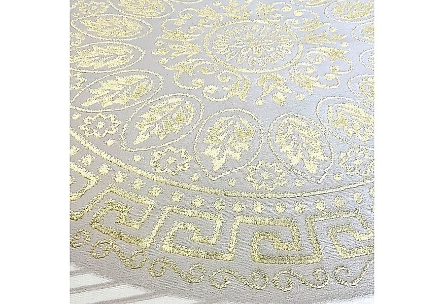 Carpetia Teppich Teppich mit orientalischem Flair, luxuriös, weiß gold, run günstig online kaufen