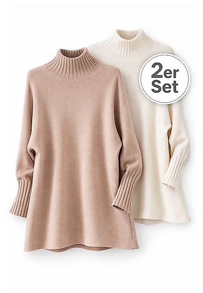 YC Fashion & Style Strickpullover Feinstrickpullover 2er Set mit Stehkragen günstig online kaufen