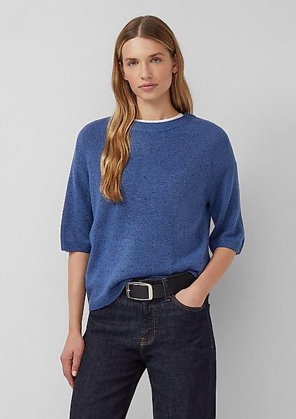 s.Oliver Kurzarmpullover Strickpullover Kurzarmpullover aus Alpakamix günstig online kaufen