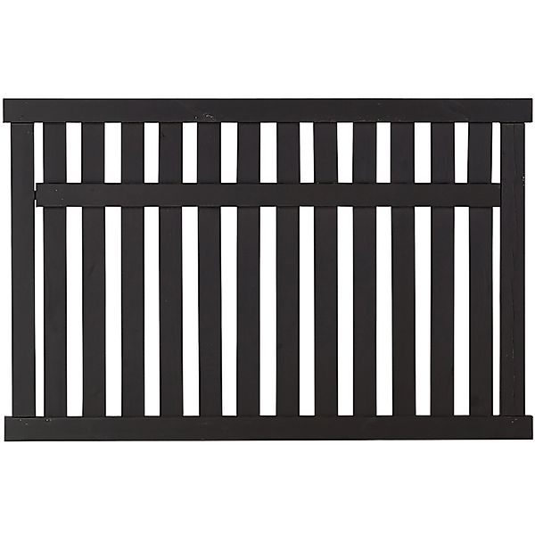 Vorgartenzaun Country Nadelholz Schwarz 150 cm x 96 cm günstig online kaufen