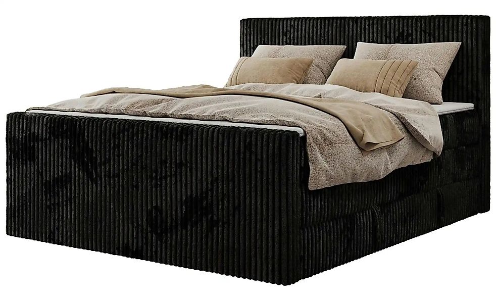 Boxspringbett mit Bettkasten Tiliano King Duo ¦ schwarz ¦ Maße (cm): B: 184 günstig online kaufen