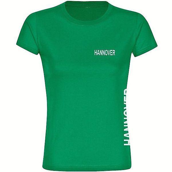 multifanshop T-Shirt Damen Hannover - Brust & Seite - Frauen günstig online kaufen