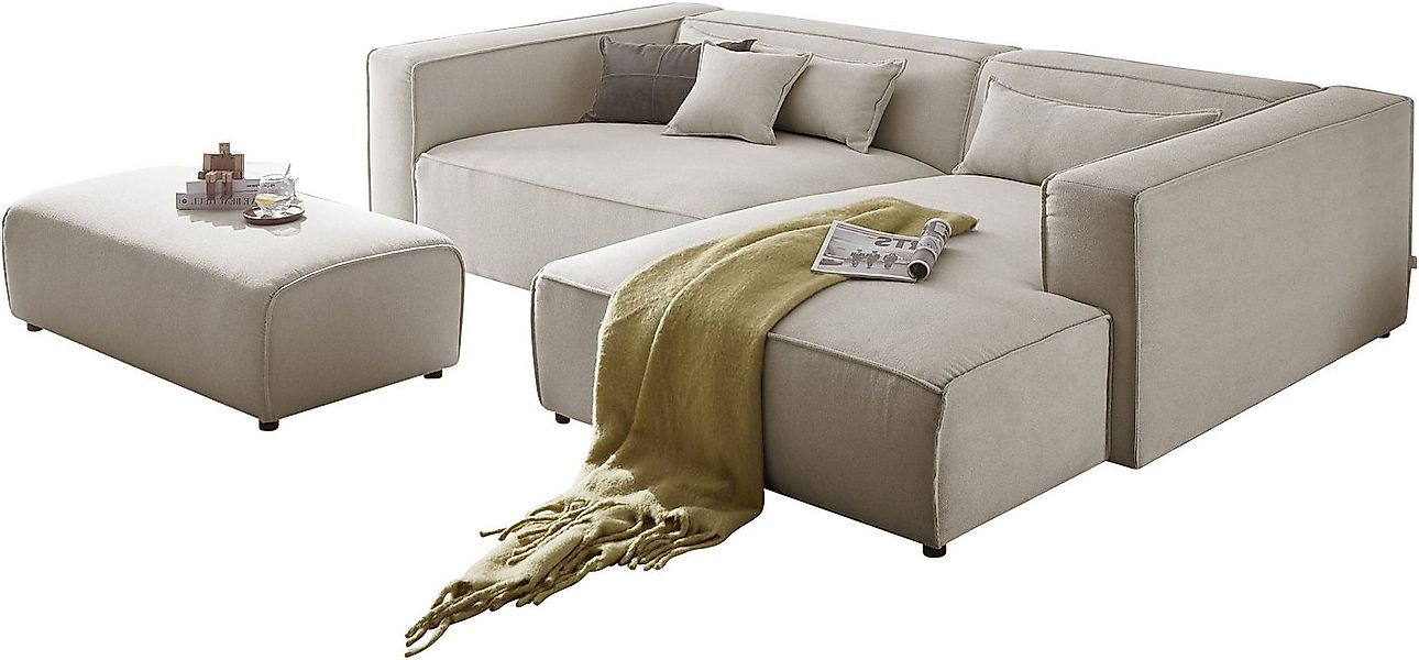 LeGer Home by Lena Gercke Ecksofa PIARA XXL, L-Form, Schlaffunktion, Cord, günstig online kaufen