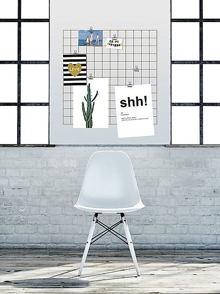 queence Wanddekoobjekt Wandgitter gold grau, weiß, Notizen, Fotos, Wandkale günstig online kaufen