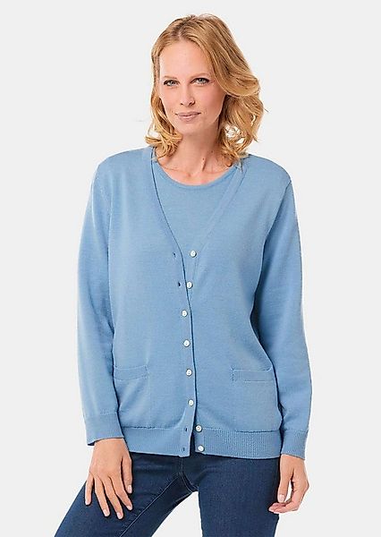 GOLDNER Strickpullover Kurzgröße: Strick-Twinset aus Merino-Schurwolle günstig online kaufen