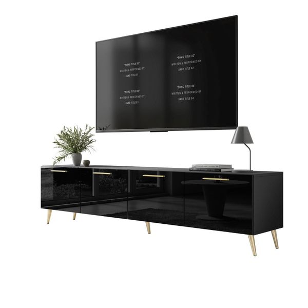 Lookway TV-Schrank 200 cm AURA schwarz günstig online kaufen