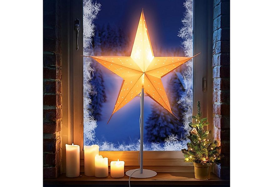 Spetebo LED Stern Sternenlampe 44x13x68 cm - Star with lighting -, An / Aus günstig online kaufen