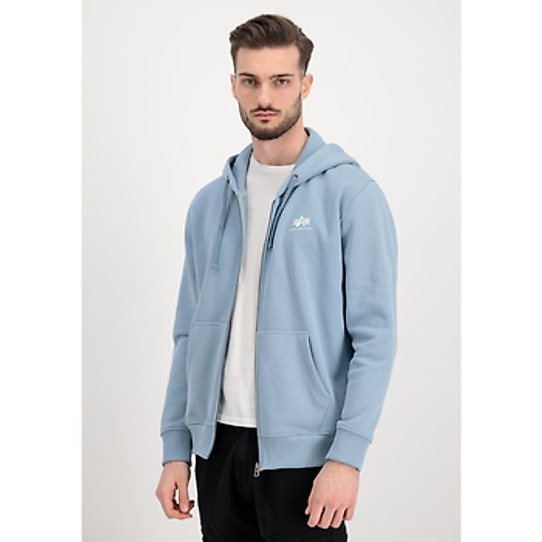 Alpha Industries  Sweatshirt Basic Zip Hoodie Small Logo - greyblue günstig online kaufen