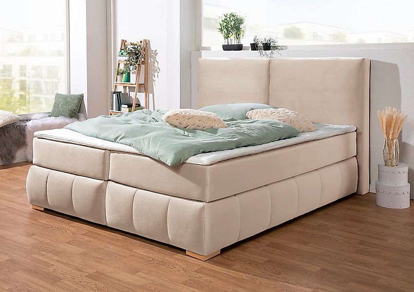 Guido Maria Kretschmer Home&Living Boxspringbett "Wehma", inkl. Topper in 3 günstig online kaufen