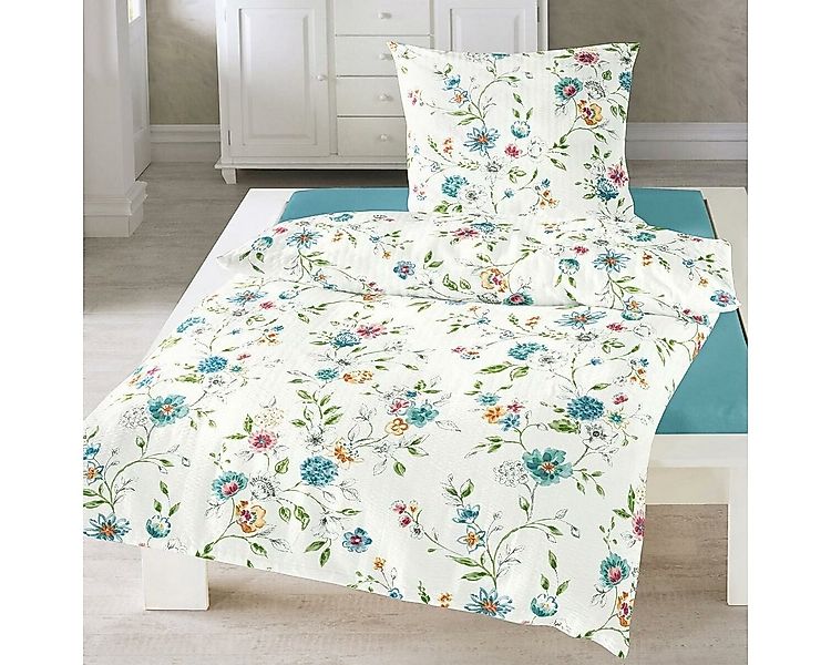 TRAUMSCHLAF Bettwäsche Blumengirlande, Seersucker, 2 teilig, bügelfreier Se günstig online kaufen
