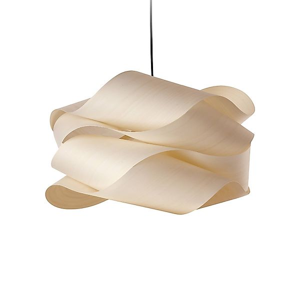 LZF Hängelampe Link, elfenbein-/nickelfarben Ø 69 cm Holz günstig online kaufen