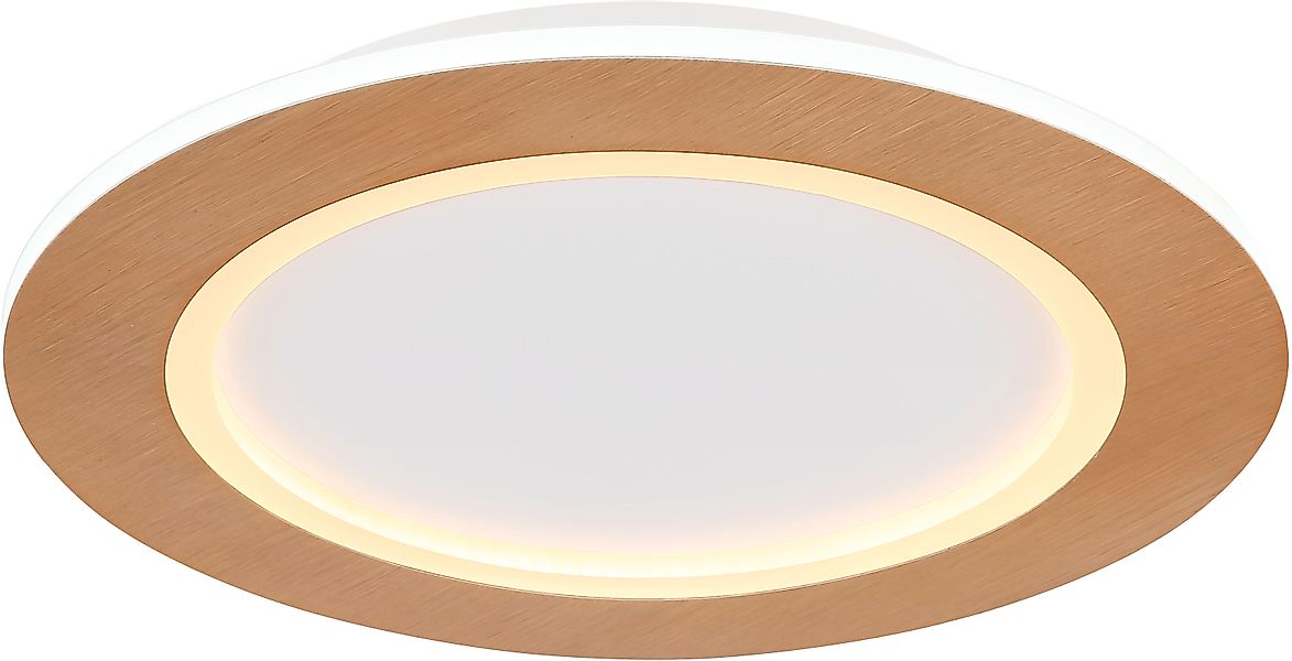 GLOBO LIGHTING LED Deckenleuchte »CLAY« LED-Modul 1 Stk. Deckenlampe/holzop günstig online kaufen