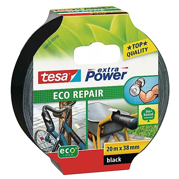 Tesa Extra Power Eco Repair Schwarz 20 m x 38 mm günstig online kaufen
