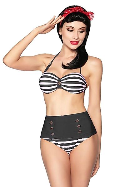 Samegame Bandeau-Bikini Vintage Marine Push-Up Bandeau-Bikini günstig online kaufen