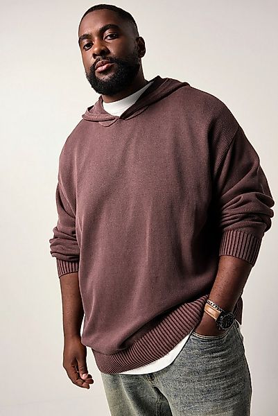 STHUGE Rundhalspullover STHUGE Strickhoodie Kapuzenpullover bis 7 XL günstig online kaufen