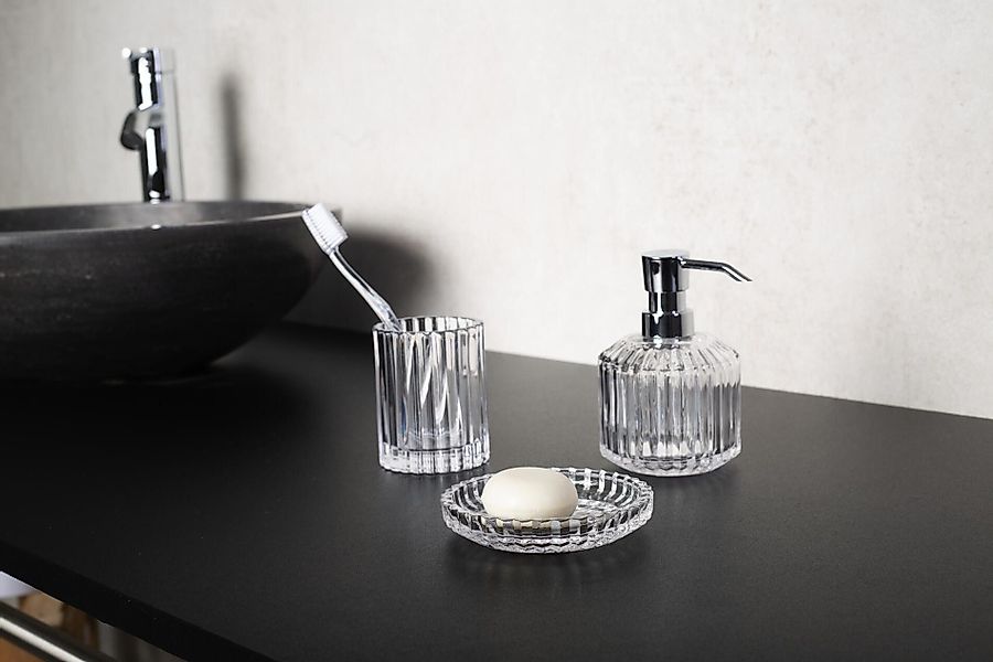 Ridder Badaccessoire-Set Aufbewahrungsbecher Vilma transparent günstig online kaufen