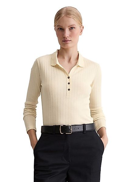 Marc O'Polo Langarm-Poloshirt aus Organic-Cotton-Modal-Mix günstig online kaufen