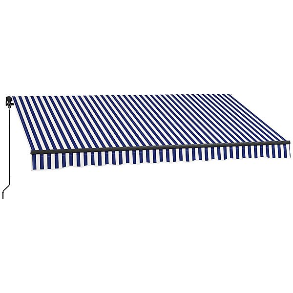 Outsunny Gelenkarmmarkise Markise mit Handkurbel, 350 x 300 cm, UV30+ Sonne günstig online kaufen