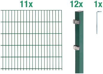 Alberts Doppelstabmattenzaun "Grundset" Höhe: 80-160 cm, Gesamtlänge: 4-30 günstig online kaufen
