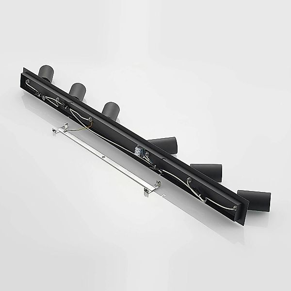 Lindby Deckenstrahler Joffrey, 116 cm, schwarz, 6-flg., GU10 günstig online kaufen