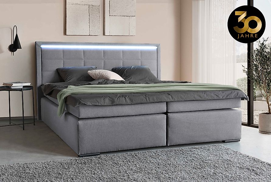 COLLECTION AB Boxspringbett 30 Jahre Jubiläums-Modell Athena, inkl. LED-Lic günstig online kaufen