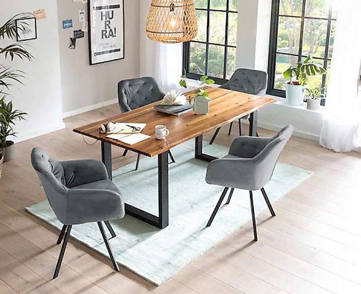 SalesFever Essgruppe, (Set, 5 tlg.), 5-teiliges Set: Drehstühle und Tisch m günstig online kaufen