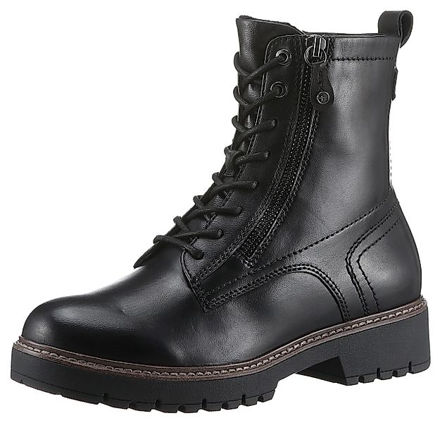 Tamaris Schnürboots, Blockabsatz, Schnürstiefelette, Combat-Boots mit günstig online kaufen