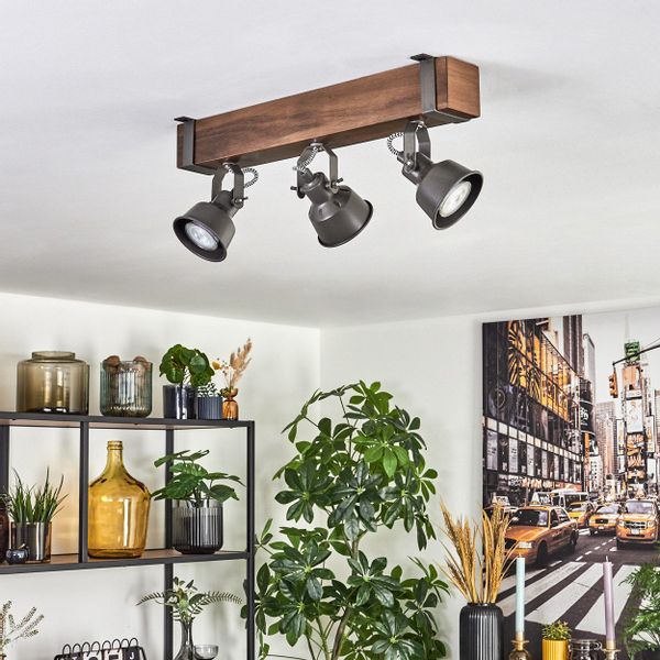 hofstein Deckenleuchte Deckenlampe verstellbar aus Metall/Holz günstig online kaufen