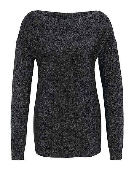 heine Troyer Heine Damen Feinstrickpullover, schwarz-silber günstig online kaufen