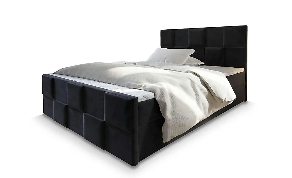 MASSENO Boxbett mit Bettkasten Mona ¦ schwarz ¦ Maße (cm): B: 180 H: 98 Bet günstig online kaufen