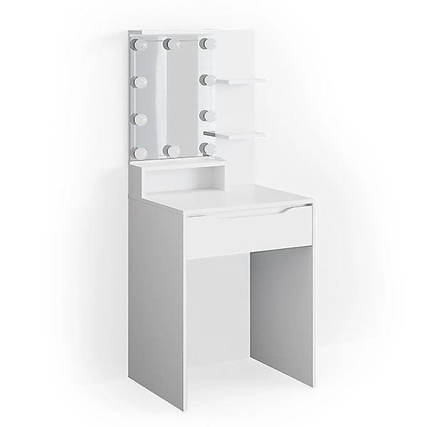 Vicco Schminktisch Ruben Weiß 60 cm mit LED Beleuchtung günstig online kaufen
