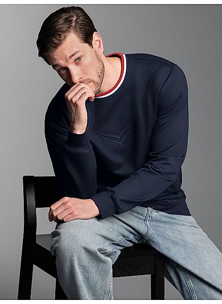 Trigema Sweater TRIGEMA Sweatshirt mit 3D-Logo-Prägung günstig online kaufen