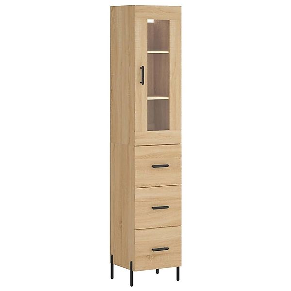vidaXL Highboard Sonoma-Eiche 34,5x34x180 cm Holzwerkstoff 3199244 günstig online kaufen