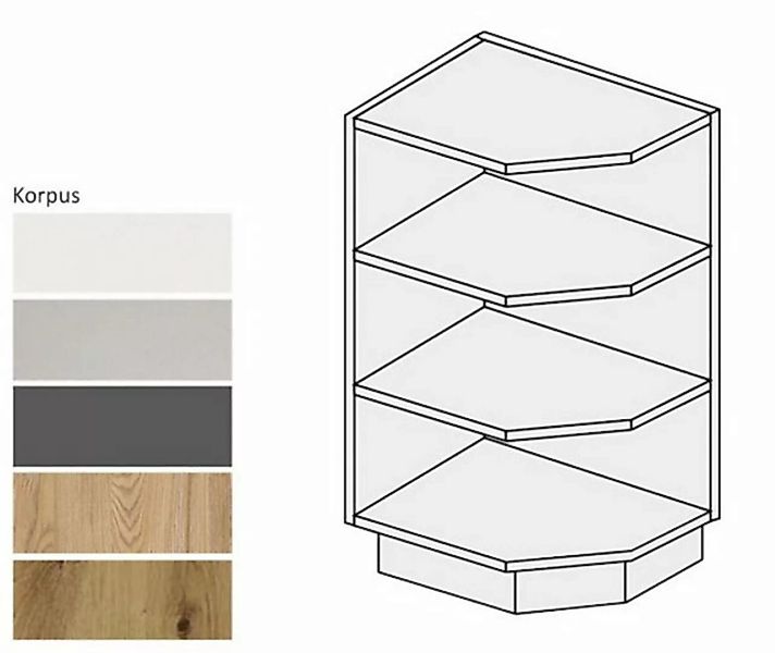 Feldmann-Wohnen Unterschrank (1-St) 30cm Farbe wählbar mit 3 Ablageböden günstig online kaufen